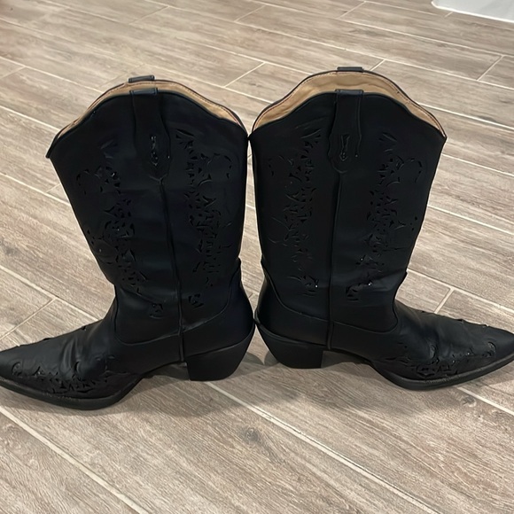 Roper Black Boots Size 9M - Picture 6 of 10